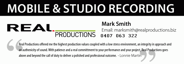 Real Productions sound recording studio brisbane