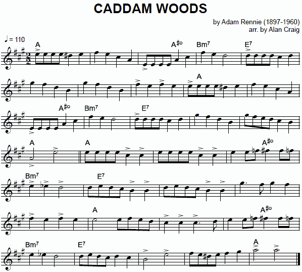 Caddam Woods notation