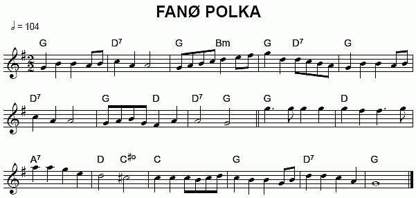 Fanø Polka music notation