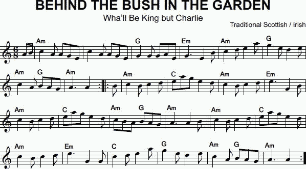 notation: Behind the Bush in the Garden
