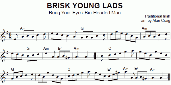 notation: Brisk Young Lads