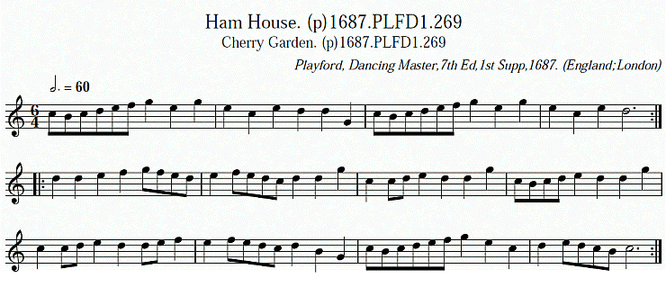 notation: Ham House/The Cherry Gardens