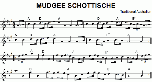 Mudgee Schottische notation
