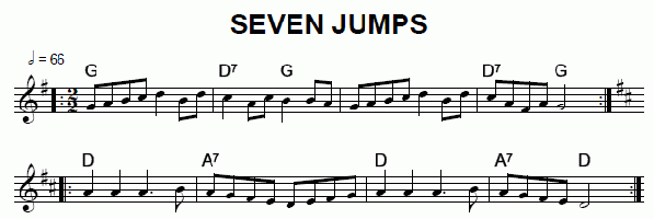 Seven Jumps music notation