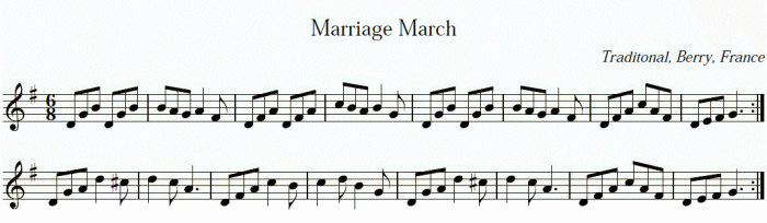 notation: Marriage March