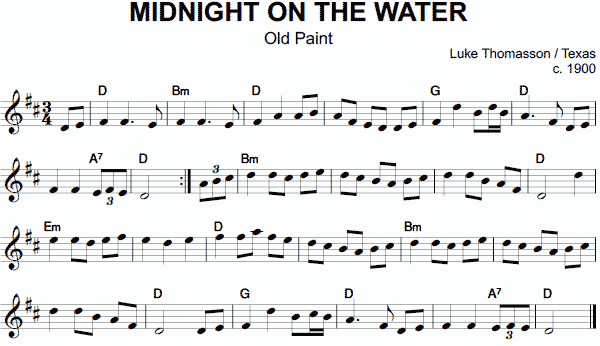 notation: Midnight on the Water