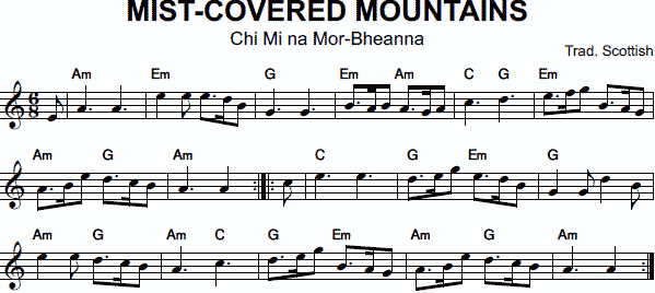 notation: Mist-Covered Mountains