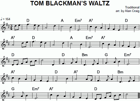 Tom Blackman's Waltz notation